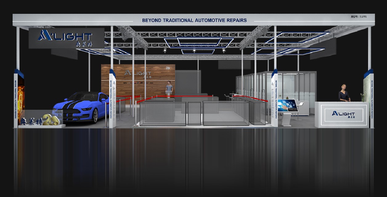 汽車展臺設(shè)計圖片的正面圖